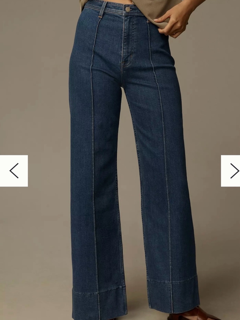 pistola High-Rise Straight Leg Jeans in Dark Blue
